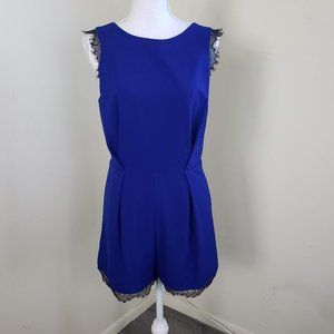 Saks Fifth Avenue RED Collection Sleeveless Romper Blue Size Medium